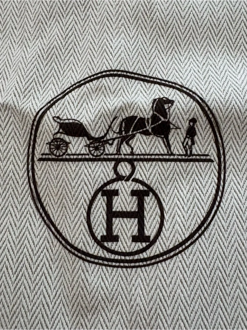 Hermès Medium Logo Drawstring Dust Bag